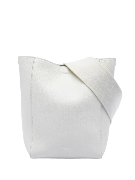  Celine Pre-owned Bolso Bombonera Seau Sangle Pequeño De Piel De Becerro Suave Granulado 2019 - Blanco 