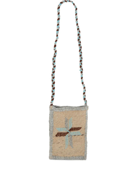  Chamula Bolso Messenger Con Diseño Bordado - Neutro 