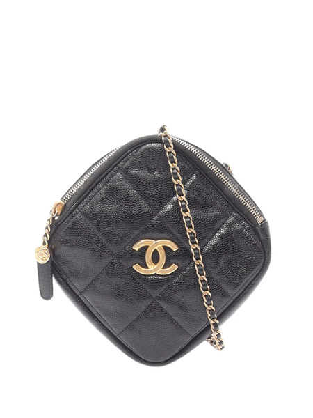  Chanel Pre-owned Bandolera Clutch With Chain A Rombos En Piel De Borrego Acolchado Con Logo Cc 2020 - Negro 