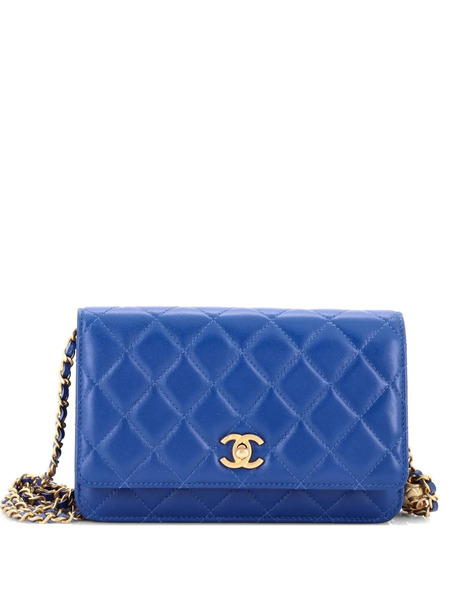  Chanel Pre-owned Bandolera Pearl Crush De Piel De Borrego Con Diseño Acolchado Y Correa De Cadena - Azul 
