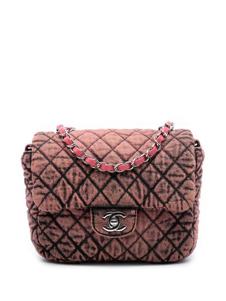  Chanel Pre-owned Bandolera Square Denimpression Single Flap Pequeña Con Diseño Acolchado Y Logo Cc 2019 - Gris 