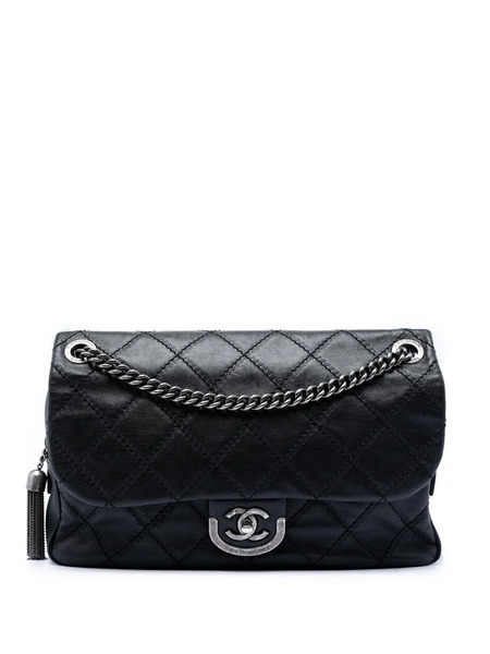  Chanel Pre-owned Bolso De Hombro Paris Edinburgh Coco Sporran Flap Oversize De Piel De Becerro Acolchado 2013-2014 - Negro 
