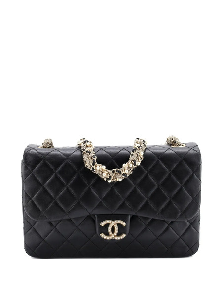  Chanel Pre-owned Bolso De Hombro Westminster Tangled Pearl Flap Mediano Acolchado De Piel De Borrego Con Cadena - Negro 