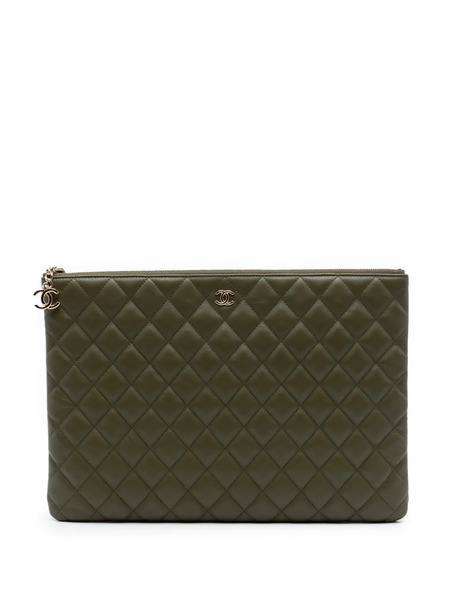  Chanel Pre-owned Bolso De Mano Cuba La Habana O Case Grande De Piel De Borrego Acolchado 2016-2017 - Verde 
