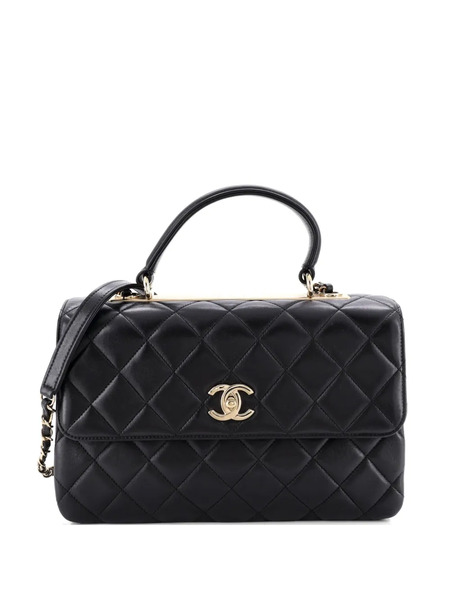  Chanel Pre-owned Bolso Satchel Trendy Cc De Piel De Borrego Con Asa En El Tope Y Diseño Acolchado - Negro 
