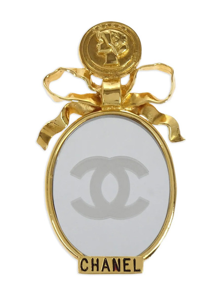  Chanel Pre-owned Broche Bow Mirror 1990-2000 - Dorado 
