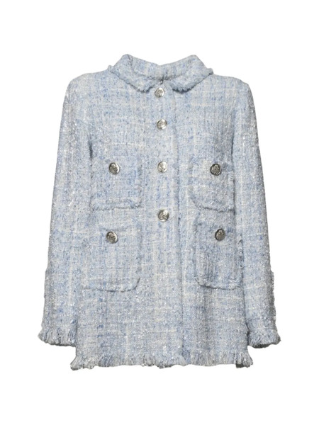  Charlott Chaqueta Con Bordes Deshilachados - Azul 