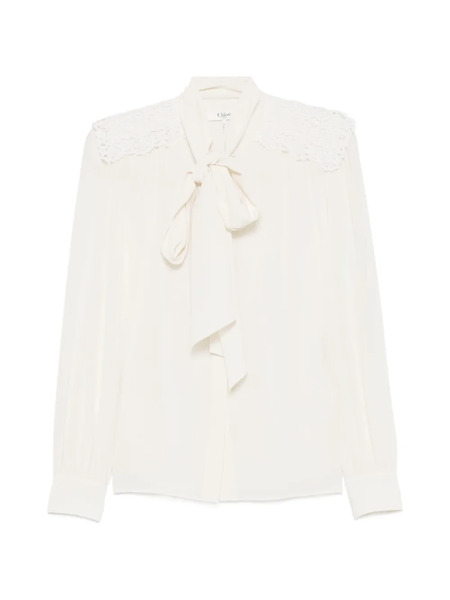  Chloé Blusa Con Paneles De Encaje - Neutro 