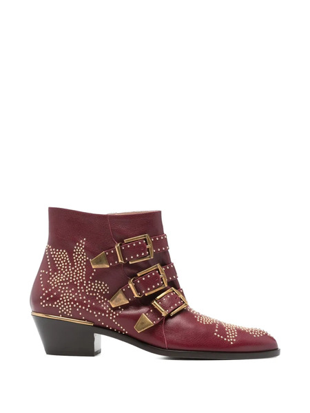  Chloé Botas Con Cierre De Hebilla - Rojo 