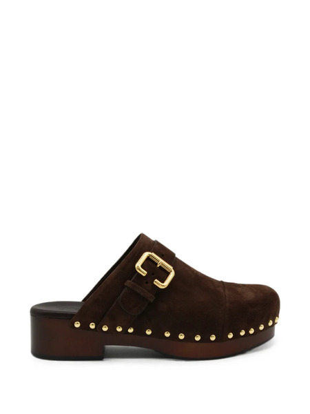  Chloé Buckle-strap Studded Sandals - Marrón 