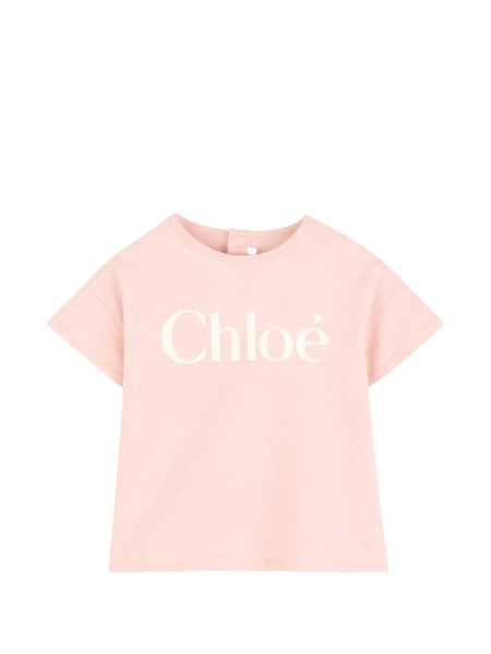  Chloé Camiseta Con Logo - Rosa 