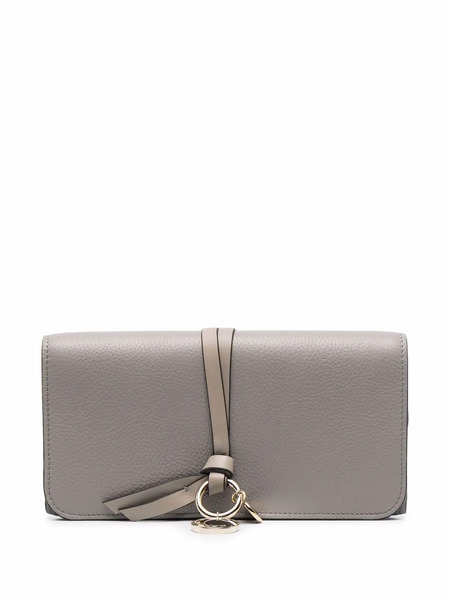  Chloé Cartera Alphabet Texturizada - Gris 