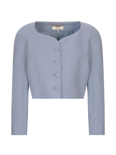  Chloé Chaqueta Corta Con Botones - Azul 