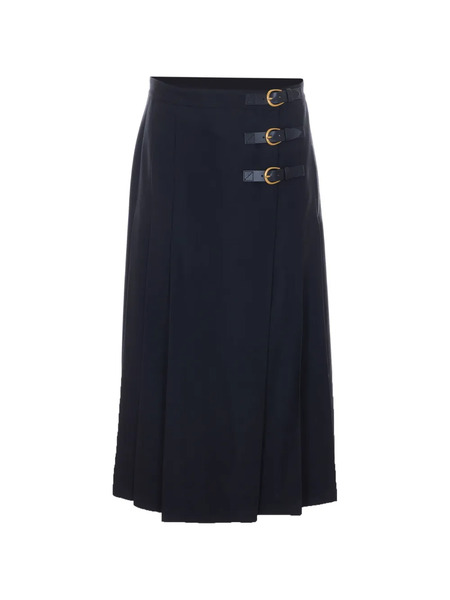  Chloé Falda Midi Plisada - Negro 