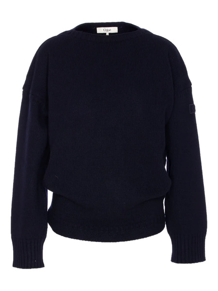  Chloé Jersey Con Parche Del Logo - Azul 
