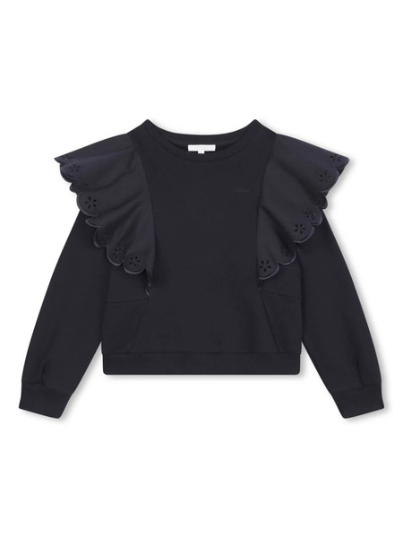  Chloé Kids Sudadera Con Volantes - Azul 