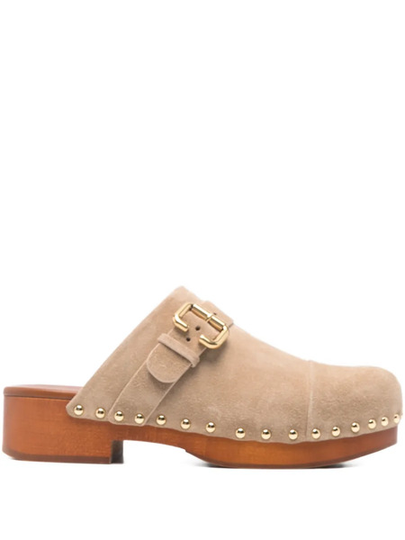  Chloé Mules Jeannette Con Apliques - Neutro 