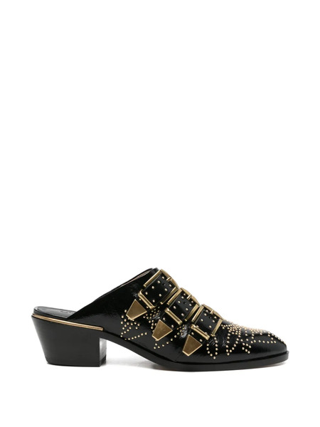  Chloé Mules Susanna Con Apliques - Negro 