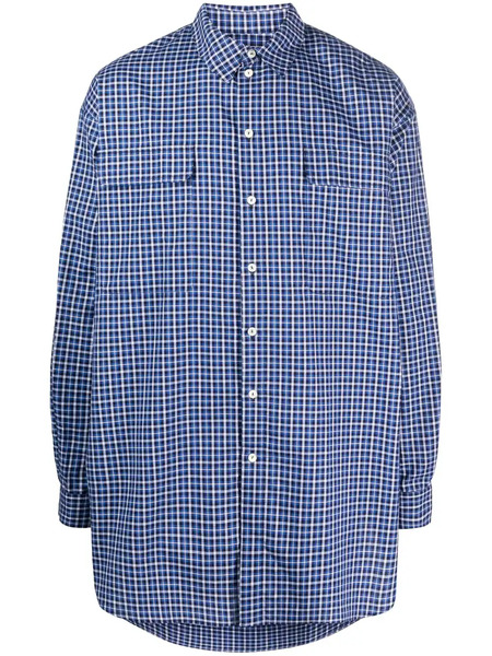  Chloe Nardin Abrigo Oversize A Cuadros - Azul 