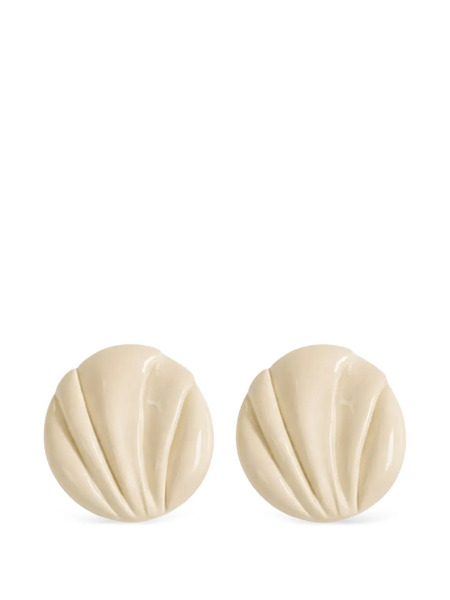  Chloé Pendientes De Clip Pleats - Blanco 