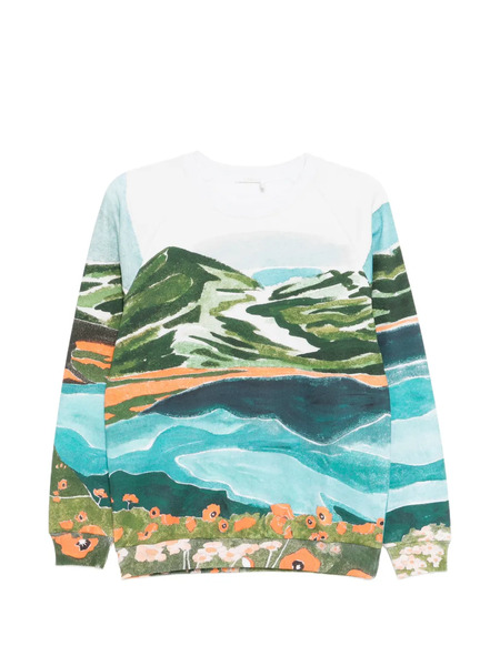  Chloé Sudadera Con Estampado Gráfico - Azul 