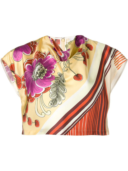  Chloé Top Corto Estampado - Neutro 