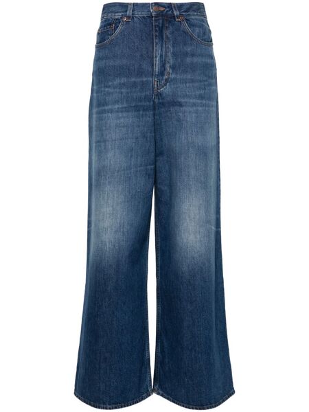  Chloé Vaqueros Anchos De Talle Alto - Azul 