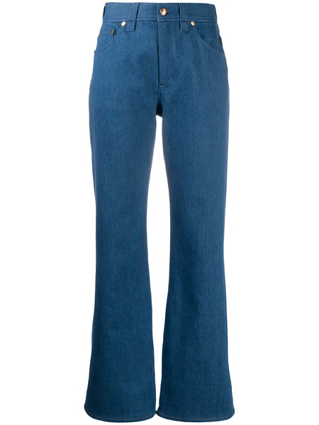  Chloé Vaqueros Rectos Con Botón - Azul 