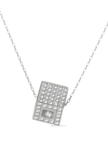  Chopard Pre-owned Collar Happy Diamonds En Oro Blanco De 18 Ct - Plateado 