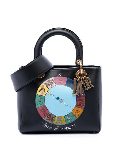  Christian Dior Pre-owned Bolso Satchel Wheel Of Fortune Tarot Lady Dior Mediano De Piel De Becerro 2017 - Negro 