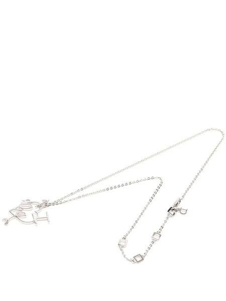  Christian Dior Pre-owned Collar I Love Dior De Latón Con Colgante De Corazón Y Flecha 2000-2020 - Plateado 