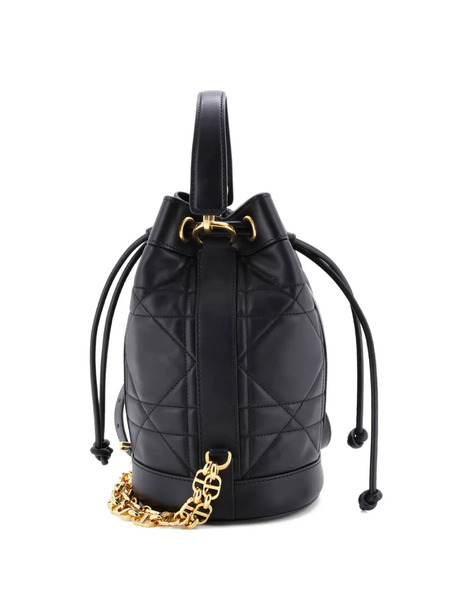  Christian Dior Pre-owned Drawstring Macrocannage Quilt Calfskin Small Backpack - Negro 