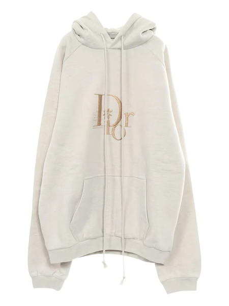  Christian Dior Pre-owned Sudadera Con Capucha Y Logo Bordado De Christian Dior Pre-owned X Erl - Gris 