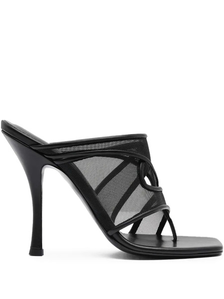  Christopher Esber Mules Ringer Con Tacón - Negro 