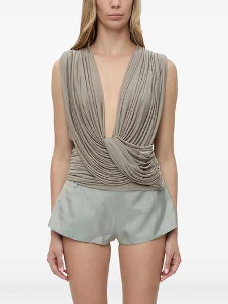 Christopher Esber Top Ripple Drapeado - Gris 