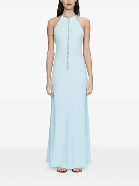  Christopher Esber Vestido Beach Quartz Halter - Azul 