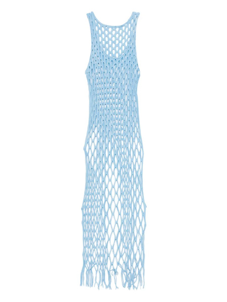  Christopher Esber Vestido Con Flecos - Azul 