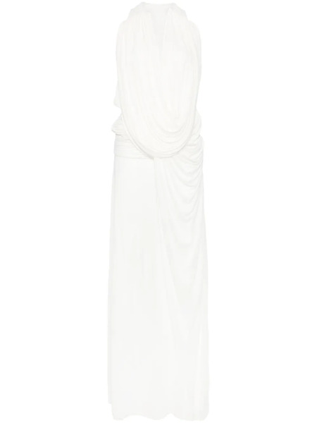  Christopher Esber Vestido Largo Drapeado - Blanco 