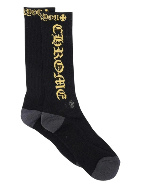  Chrome Hearts Calcetines Con Letras Del Logo - Negro 