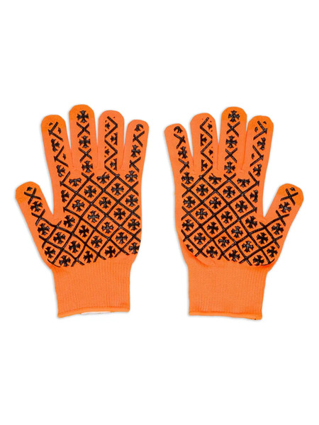  Chrome Hearts Guantes Checkmate Work - Naranja 
