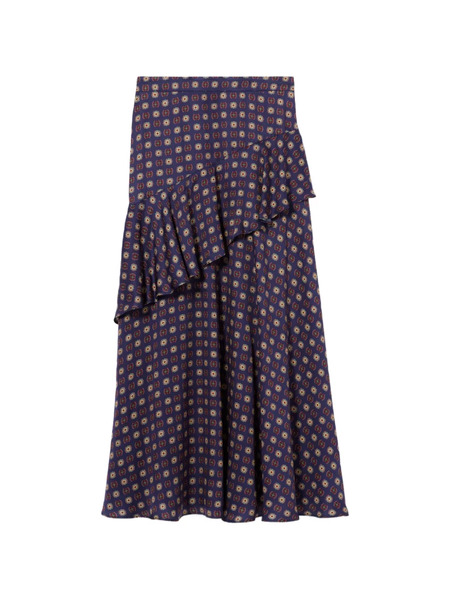  Claudie Pierlot Falda Flowy Estampada - Azul 
