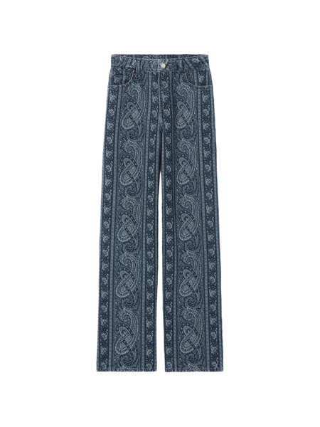  Claudie Pierlot Vaqueros Rectos Estampados - Azul 