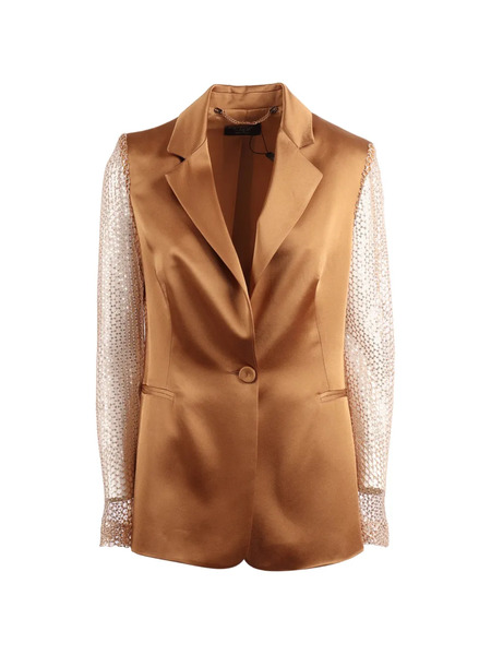  Clips Chaqueta Con Lentejuelas - Marrón 