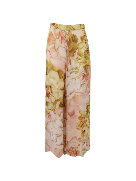  Clips Pantalones Con Estampado Floral - Verde 