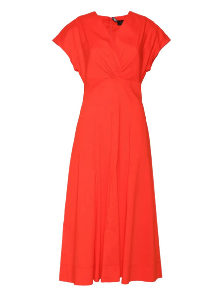  Clips Vestido Con Cuello En V - Rojo 
