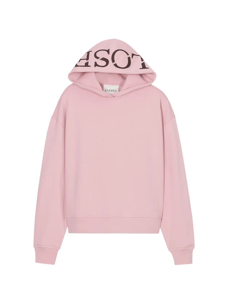  Closed Sudadera De Algodón Con Capucha Y Logo - Rosa 
