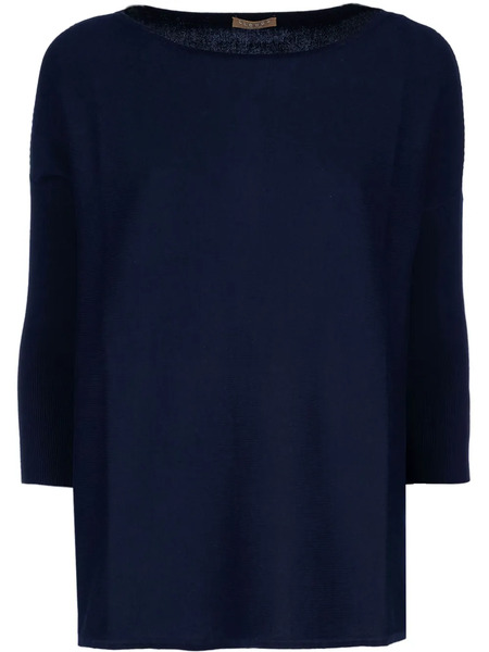  Clouds Camiseta Con Cuello Barco - Azul 