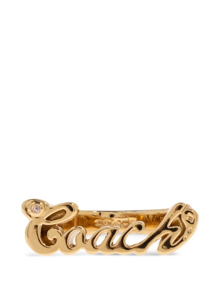  Coach Anillo Con Logo - Dorado 