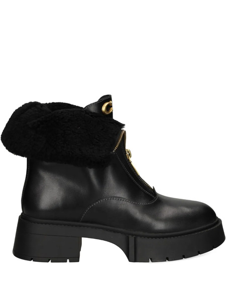  Coach Botas Leah Con Plataforma De 57 Mm - Negro 