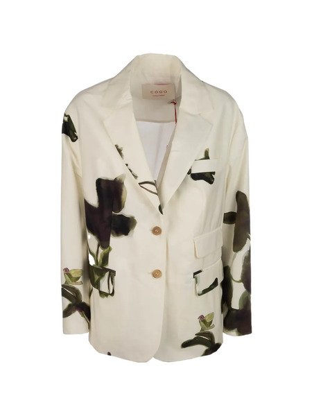  Co.go Blazer Con Estampado Floral - Neutro 